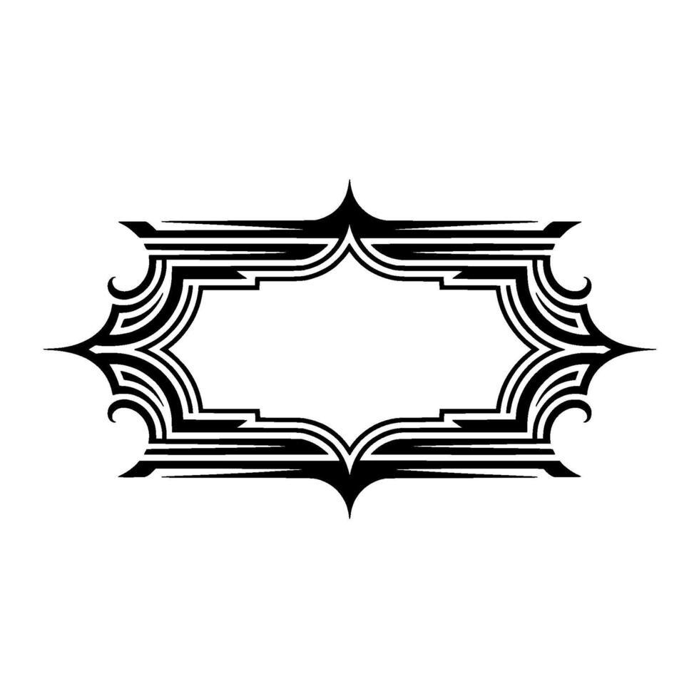 Intricate Tribal Frame, Elegant Border vector