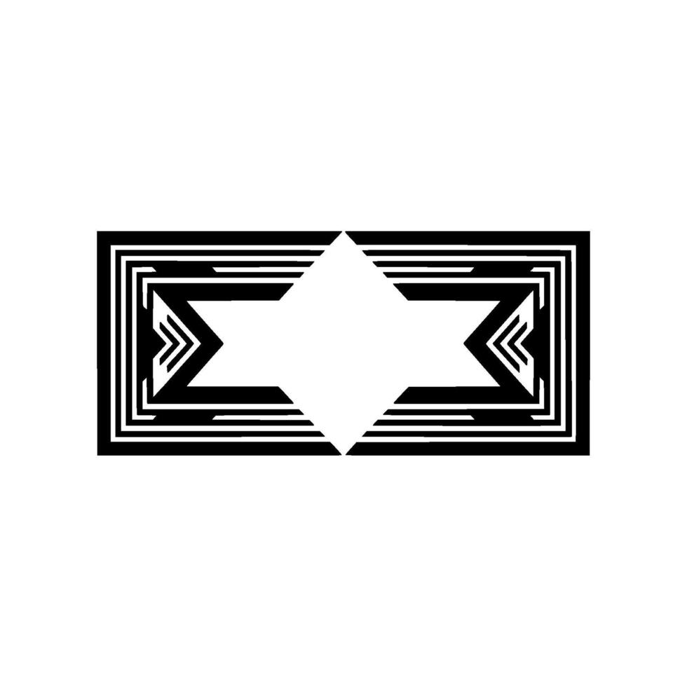 Geometric Deco Emblem, Modern Abstract, Geometry vector
