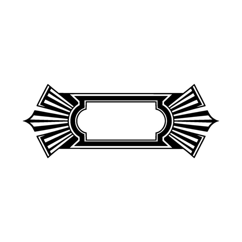 Art Deco Frame, Geometric Ornament, Vintage Elegance, Pattern vector