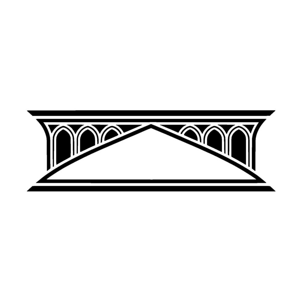 Gothic Arch Emblem, Minimalist vector