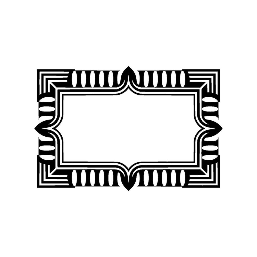 Art Deco Frame, Geometric Ornamentation, Elegant Border, Pattern vector