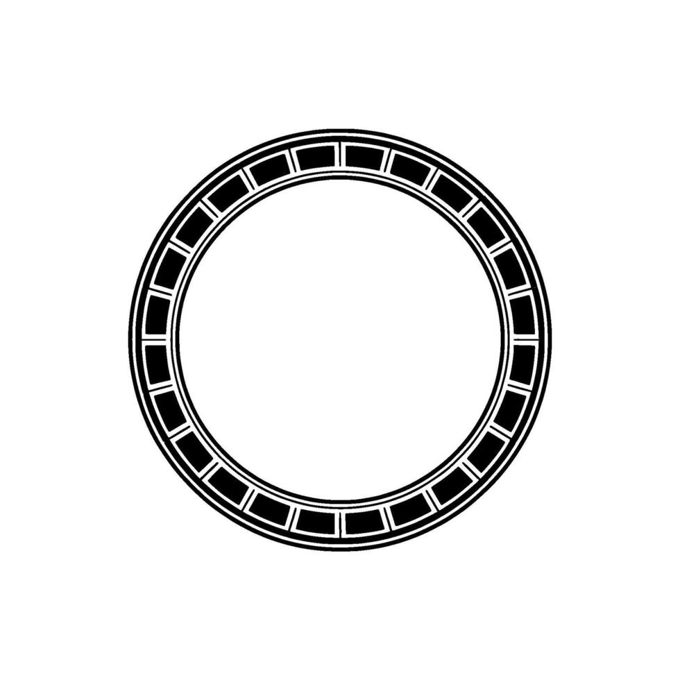 Minimalist Circular Frame, Geometric, Modern Outline vector