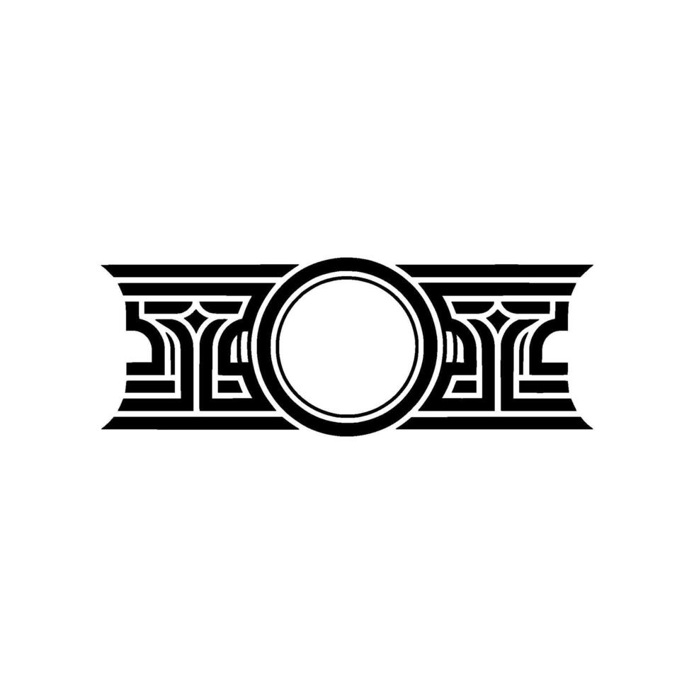 Geometric Deco Emblem, Vintage Style, Circular Motif, Art deco vector