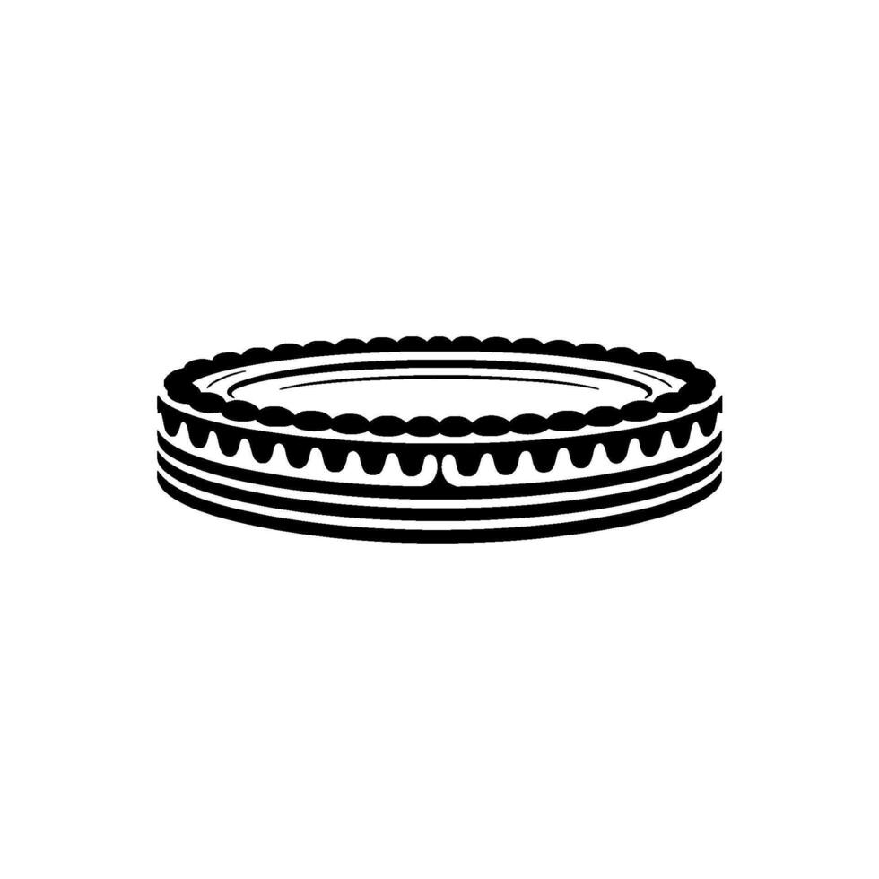 Layered Cake Silhouette, Minimalist Celebration vector