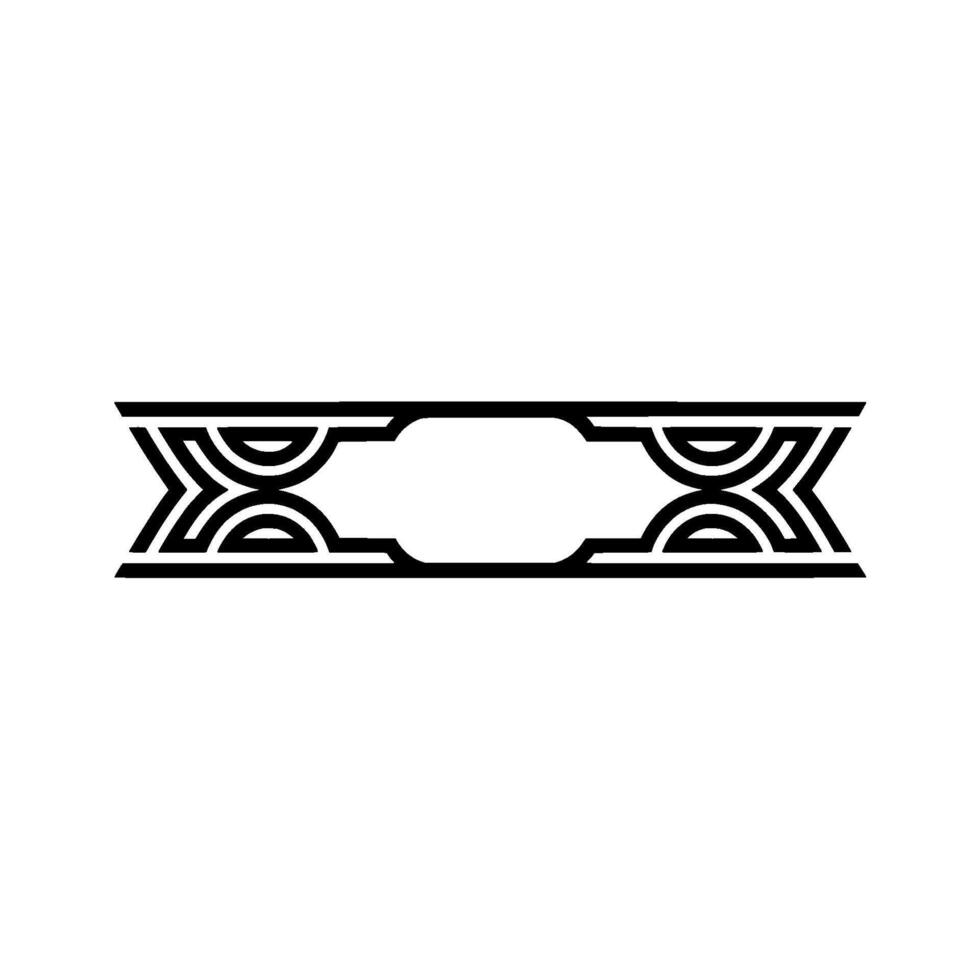 Geometric Deco Border, Elegant Element, Ornament vector