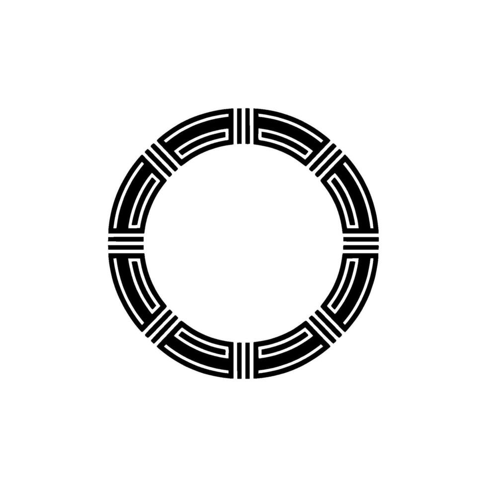 Geometric Circle Emblem, Minimalist, Circular Motif - Symbol vector