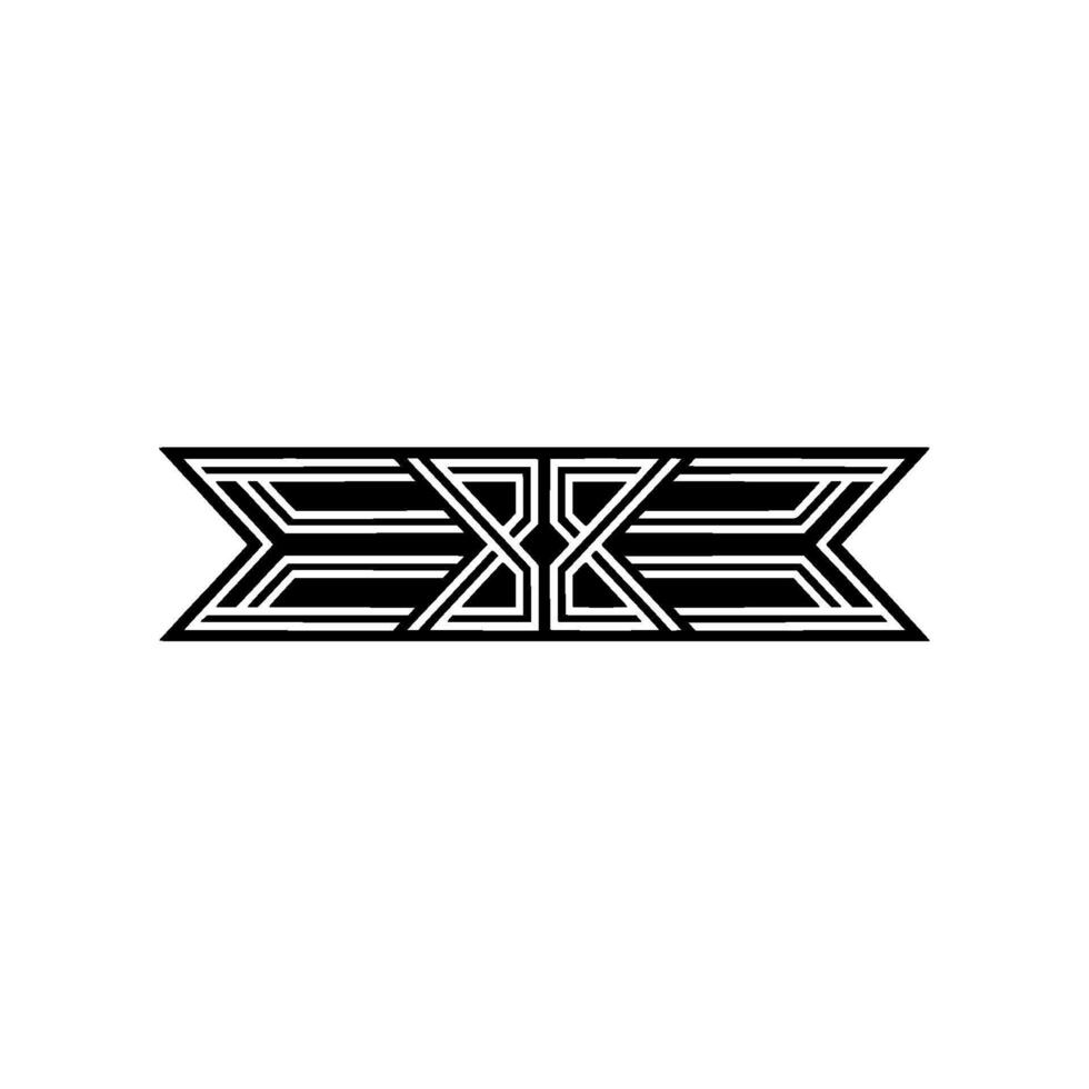 Geometric Deco Emblem - Minimalist Black White, Geometry vector