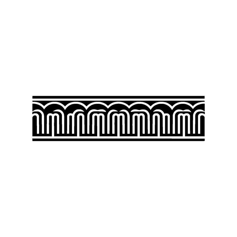 Art Deco Linear Border, Geometric Ornamentation, Ornament vector