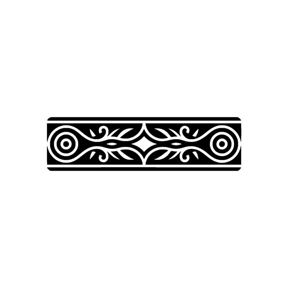 Intricate Black and White Ornamental Border - Decorative vector