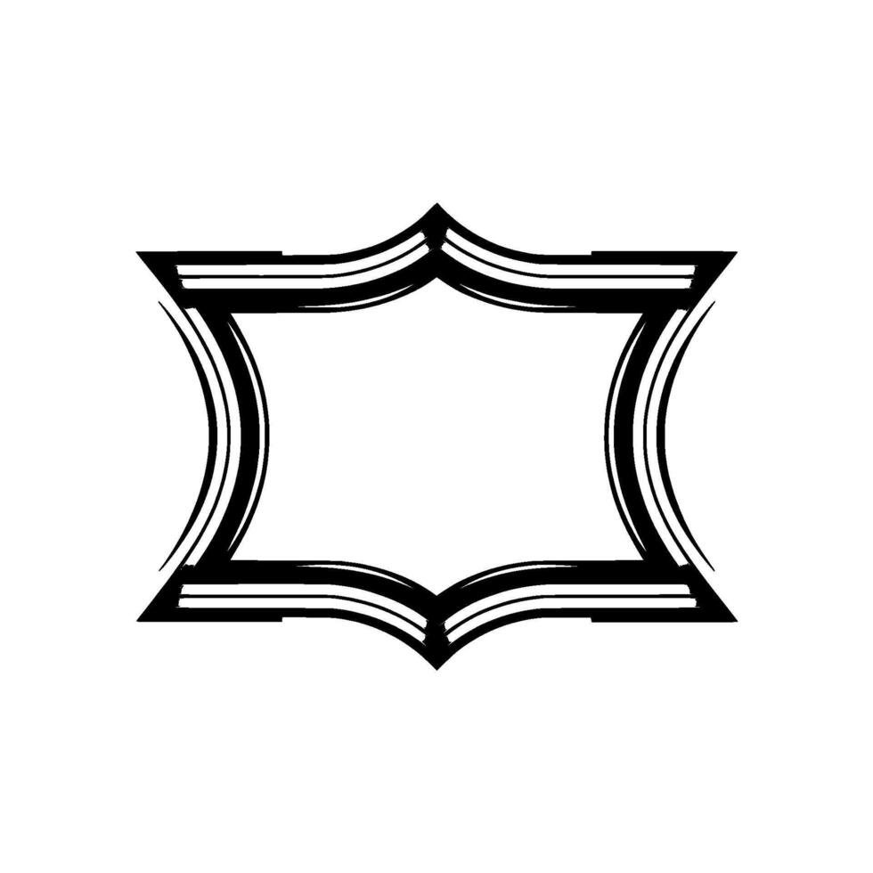 Geometric Star Frame, Elegant, Minimalist vector