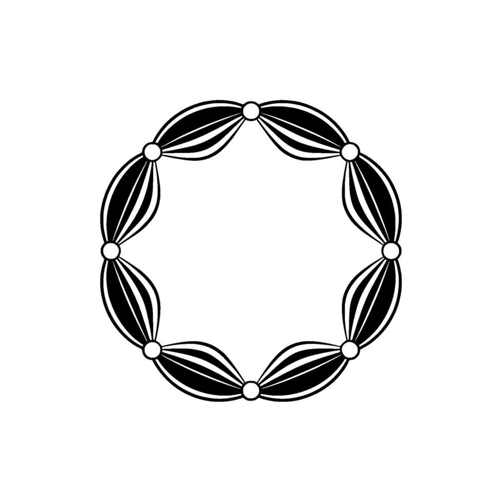 Geometric Ornament, Circular Motif, Minimalist vector