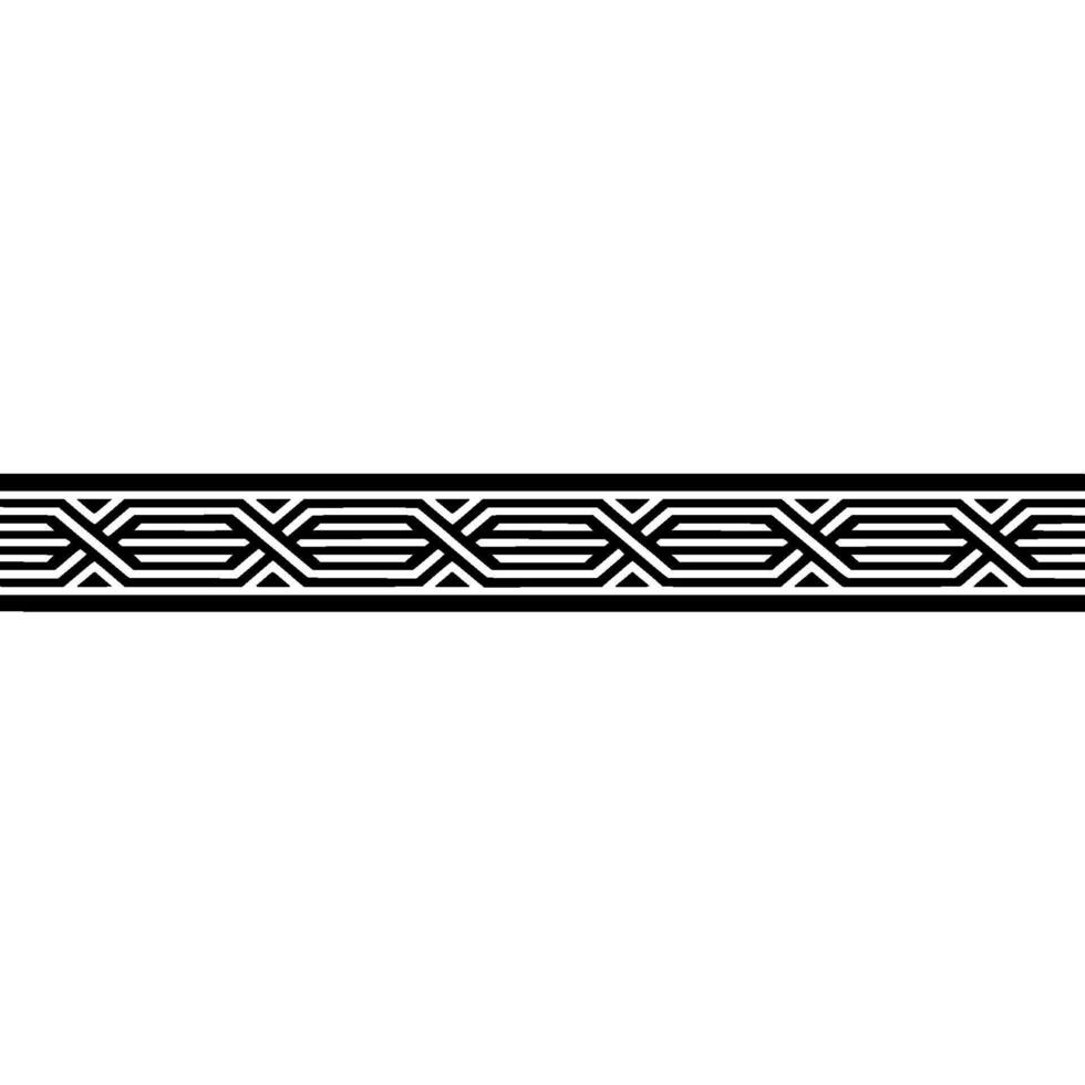 Geometric Deco Border, Elegant Pattern, Minimalist - Vintage vector