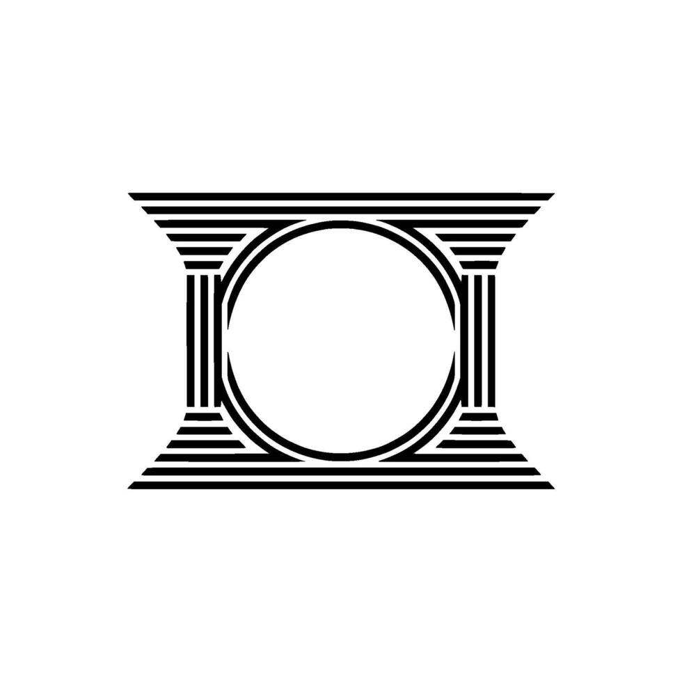 Geometric Portal, Minimalist, Circular Focus vector