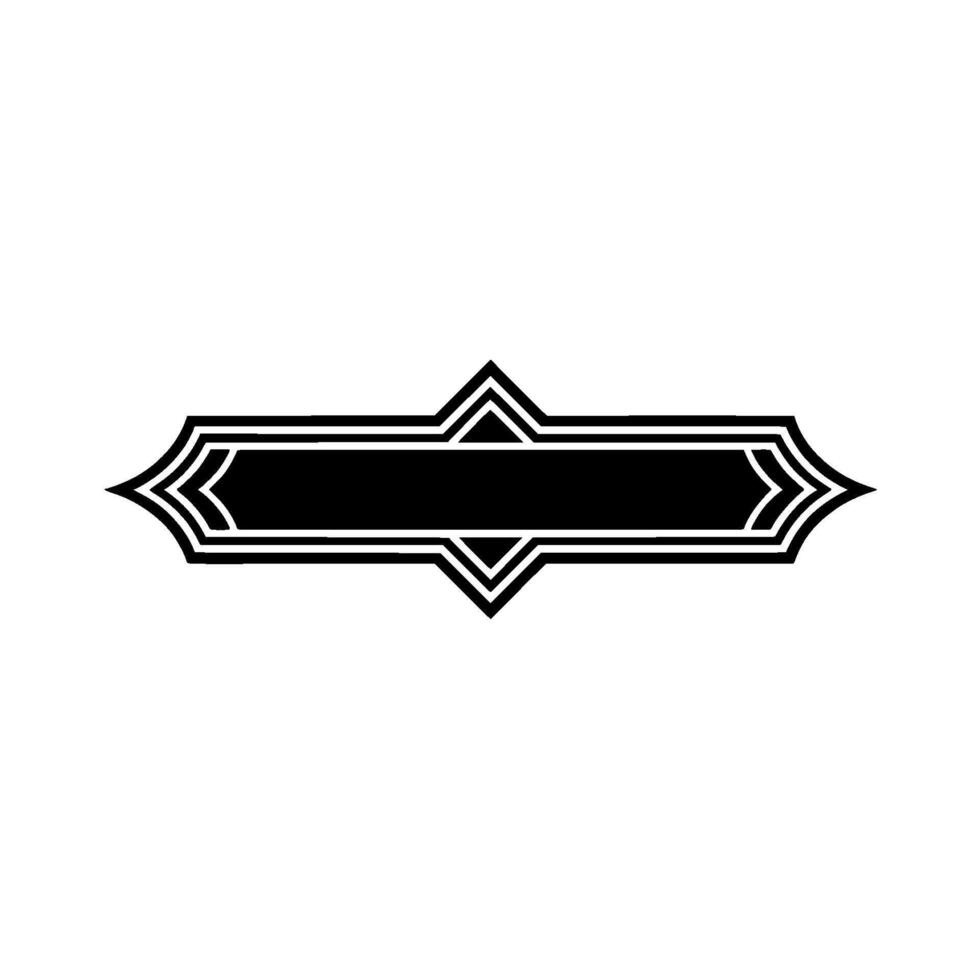 Art Deco Arrow Banner, Minimalist vector