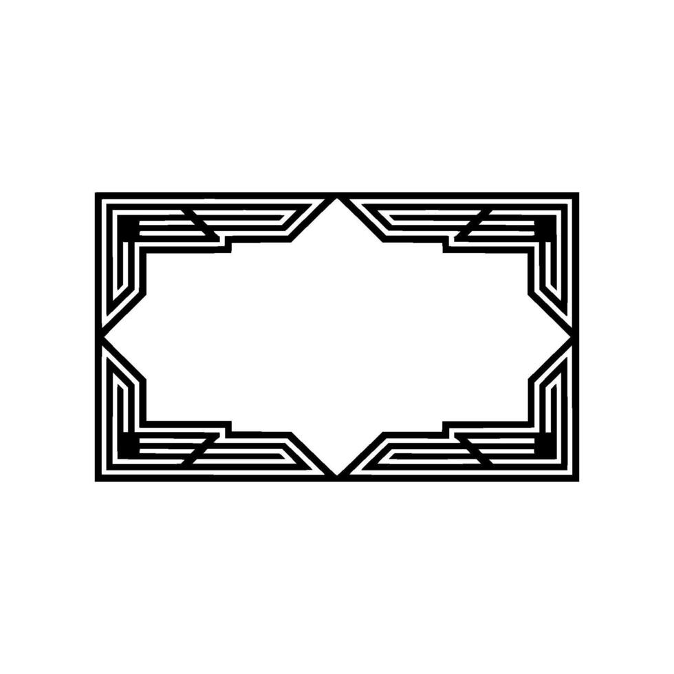 Art Deco Frame, Geometric Ornament, Elegant Border, Minimalist vector