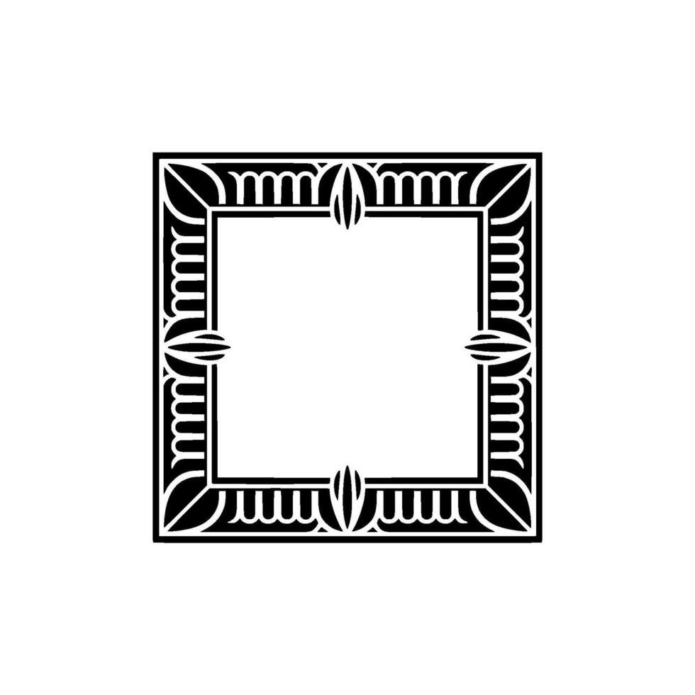 Geometric Deco Frame, Elegant Border, Vintage - Ornamentation vector