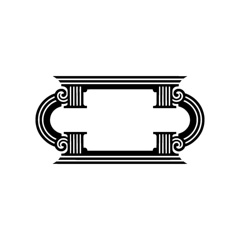 Elegant Deco Frame, Vintage Ornamentation, Minimalist, Stylized vector