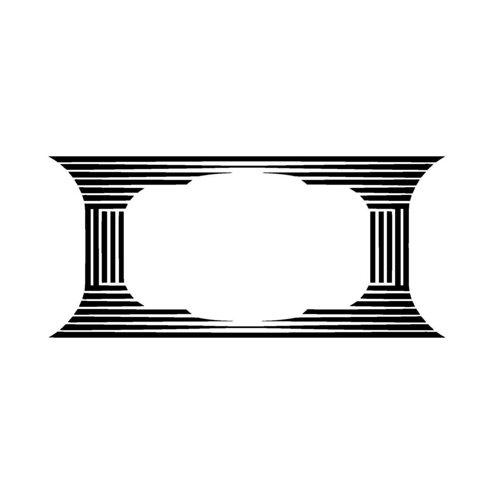 Geometric Portal, Minimalist Frame, Abstract vector