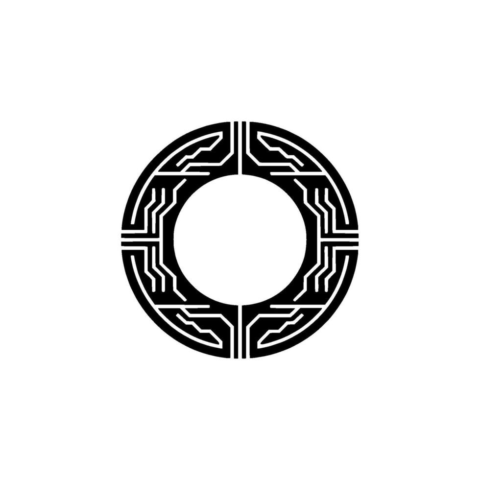 Geometric Celtic Circle, Minimalist, Symbolic Motif - Geometry vector