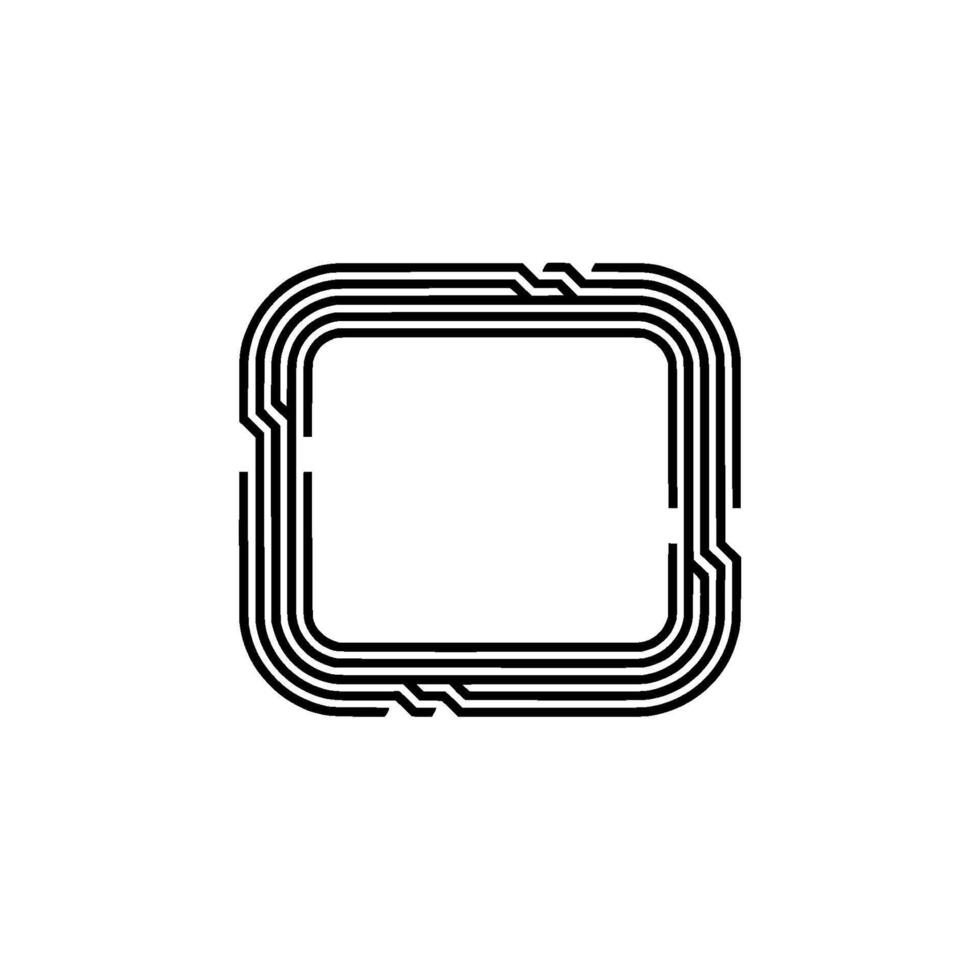 Geometric Frame, Minimalist, Modern - Lines vector