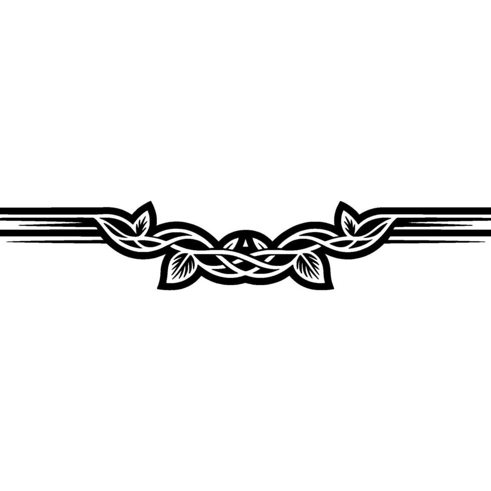 Celtic Knotwork Border, Elegant, Vintage Motif vector