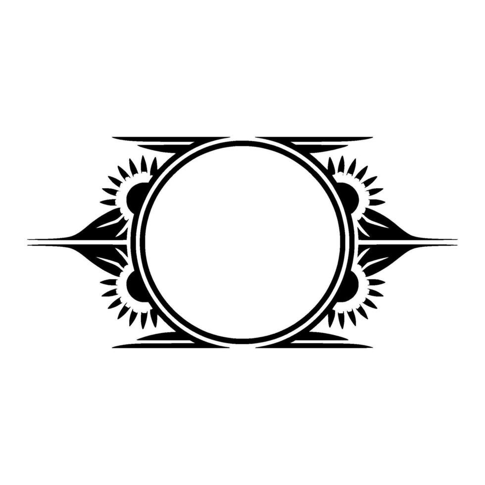 Tribal Sun Frame, Geometric, Native American Motif vector