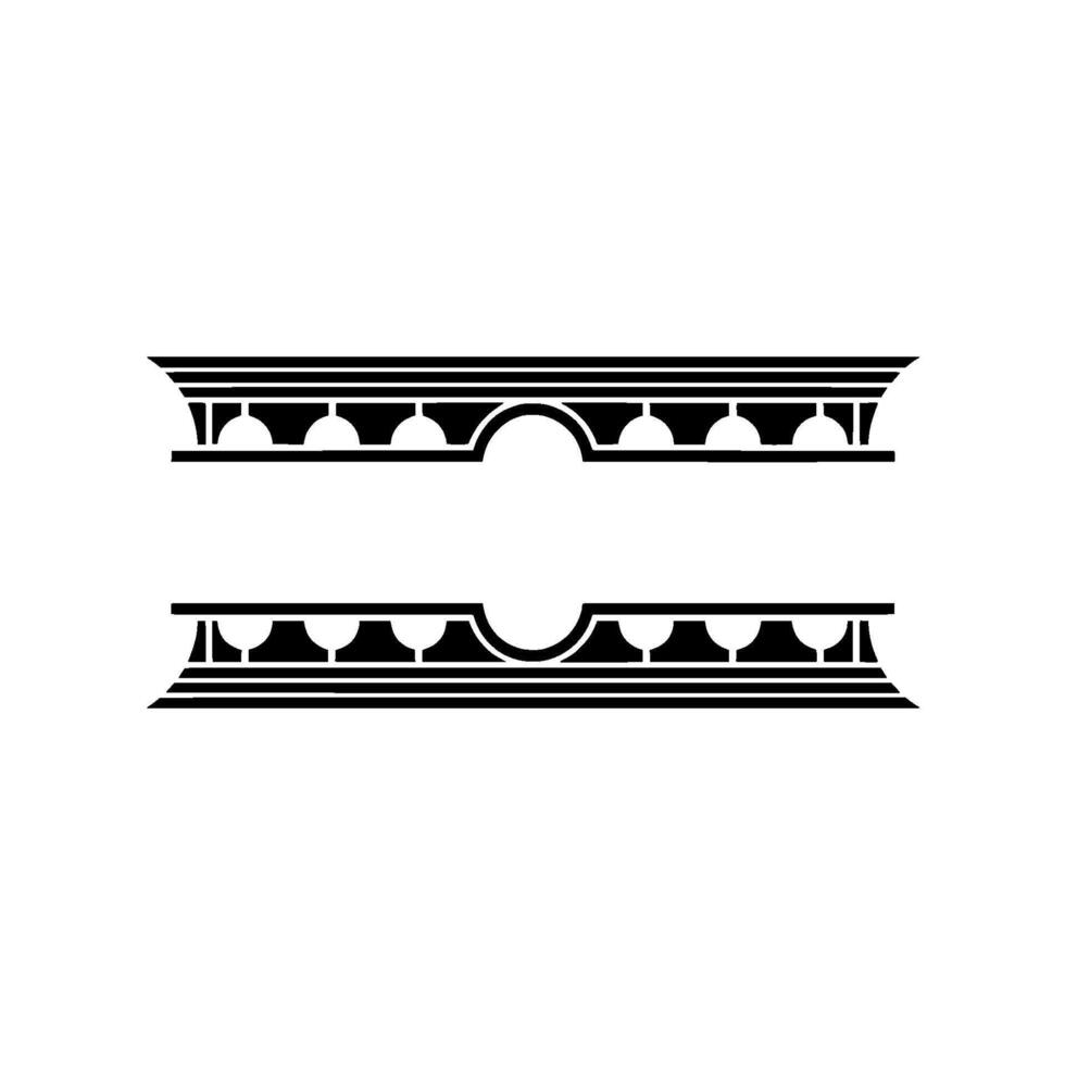 Geometric Ornament Border, Vintage Style vector