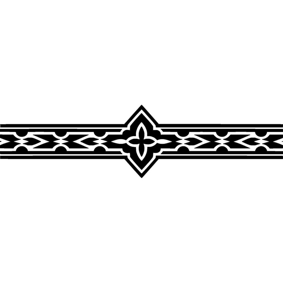 Intricate Black Border, Celtic Motif, Decorative Divider vector