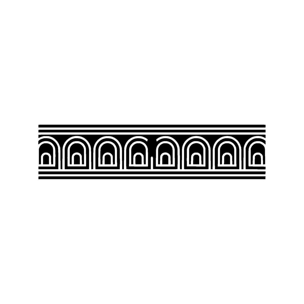 Art Deco Linear Border Geometric Pattern, Elegant vector