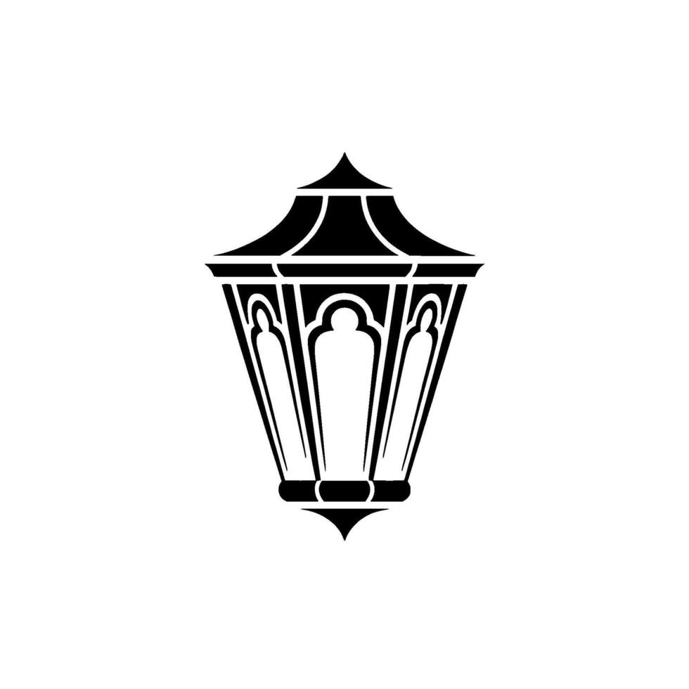 Gothic Lantern Silhouette, Elegant vector