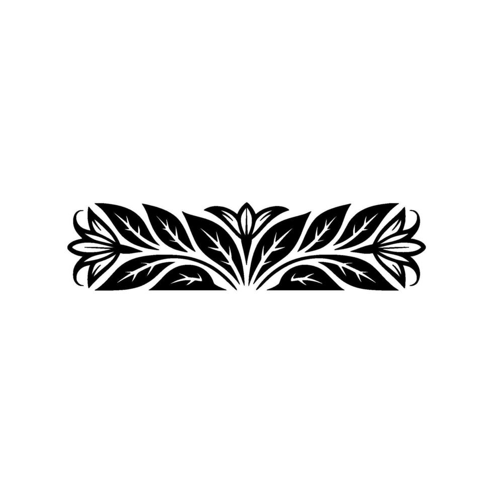 Elegant Botanical Border, Vintage Style - Floral - Decorative vector