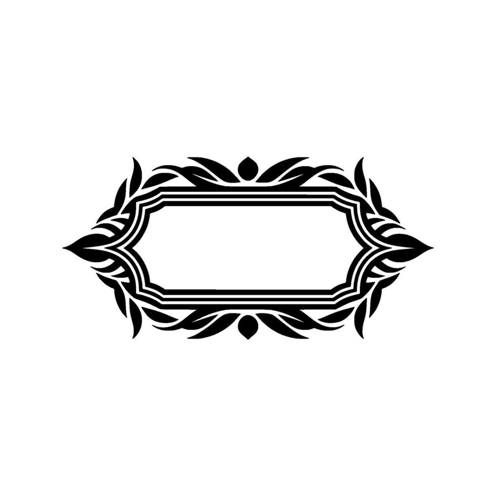 Elegant Botanical Frame, Vintage, Minimalist Ornamentation - Ornament vector