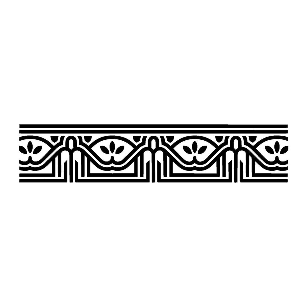 Art Deco Border, Elegant Ornament, Geometric vector