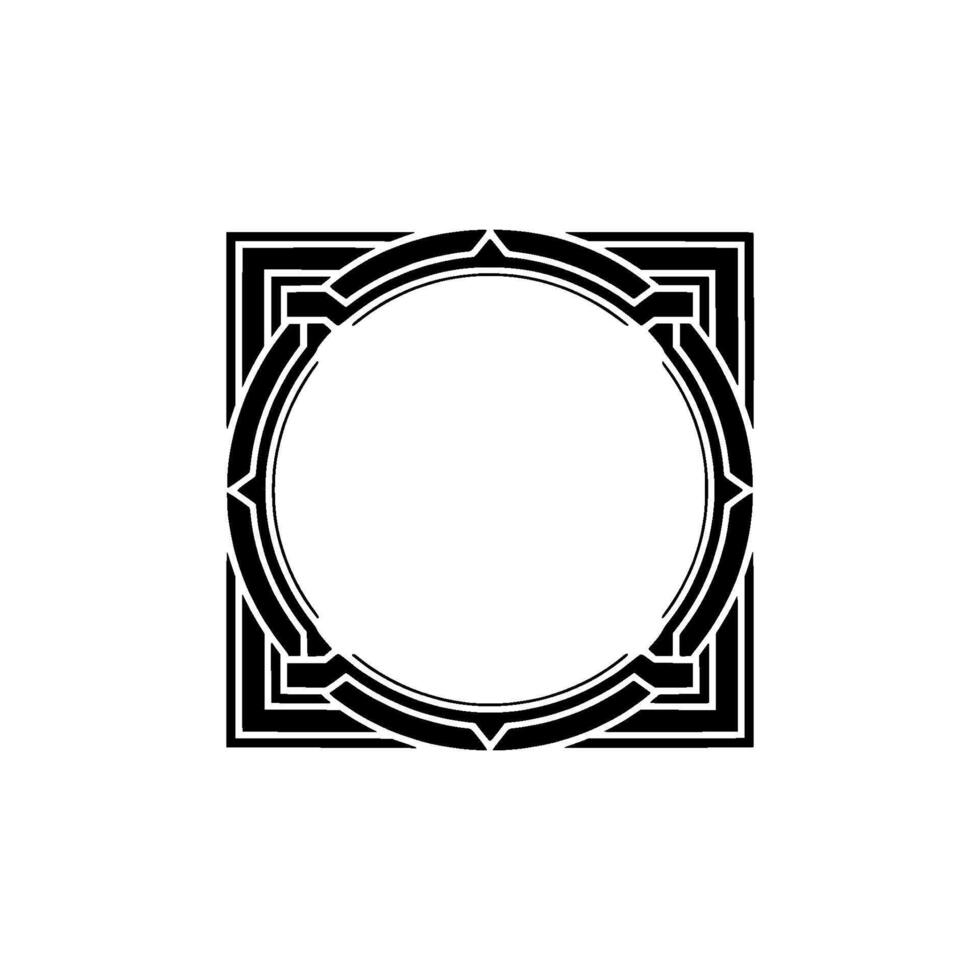 Geometric Frame, Minimalist, Circular Focus - Ornament vector