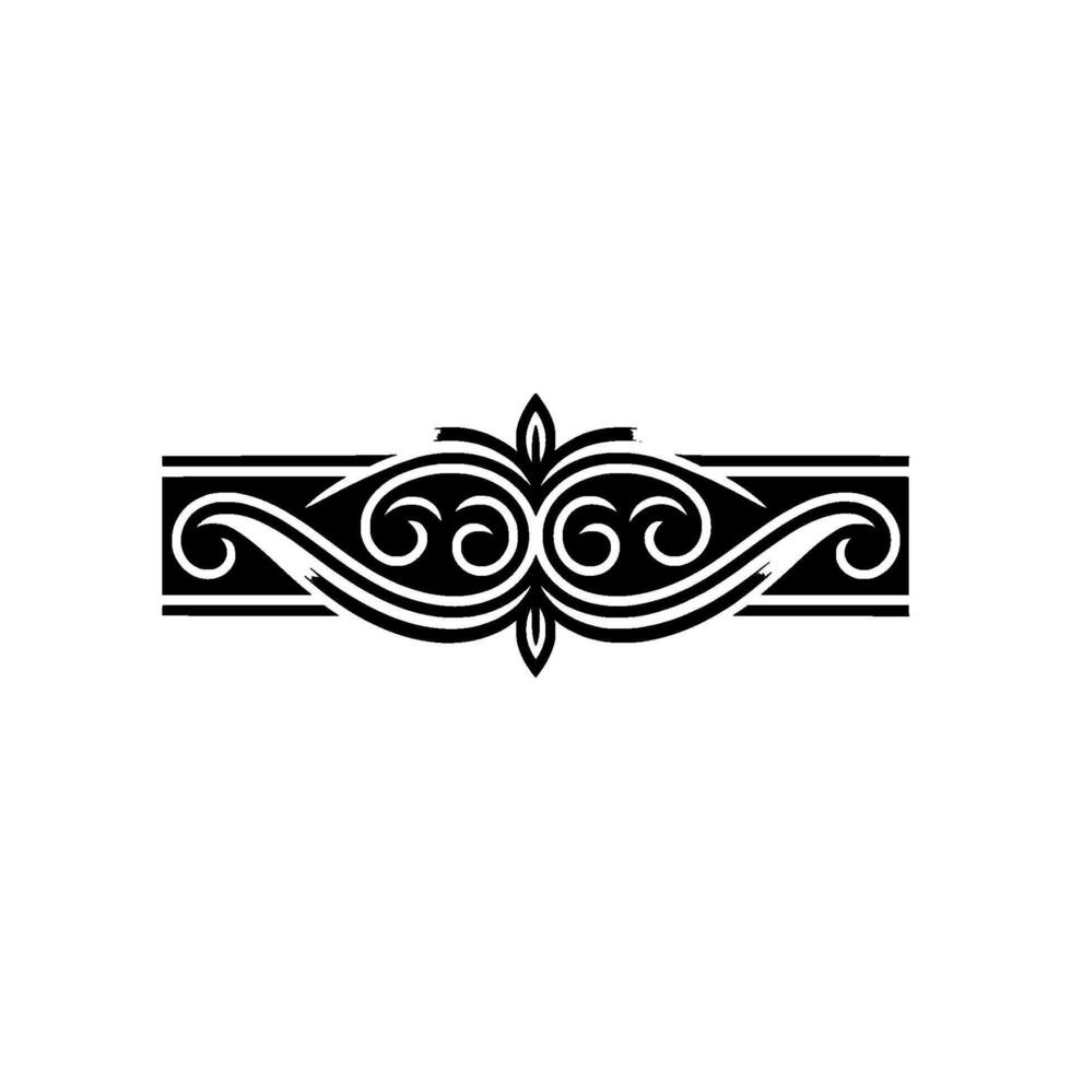 Elegant Black and Silver Decorative Border Element vector