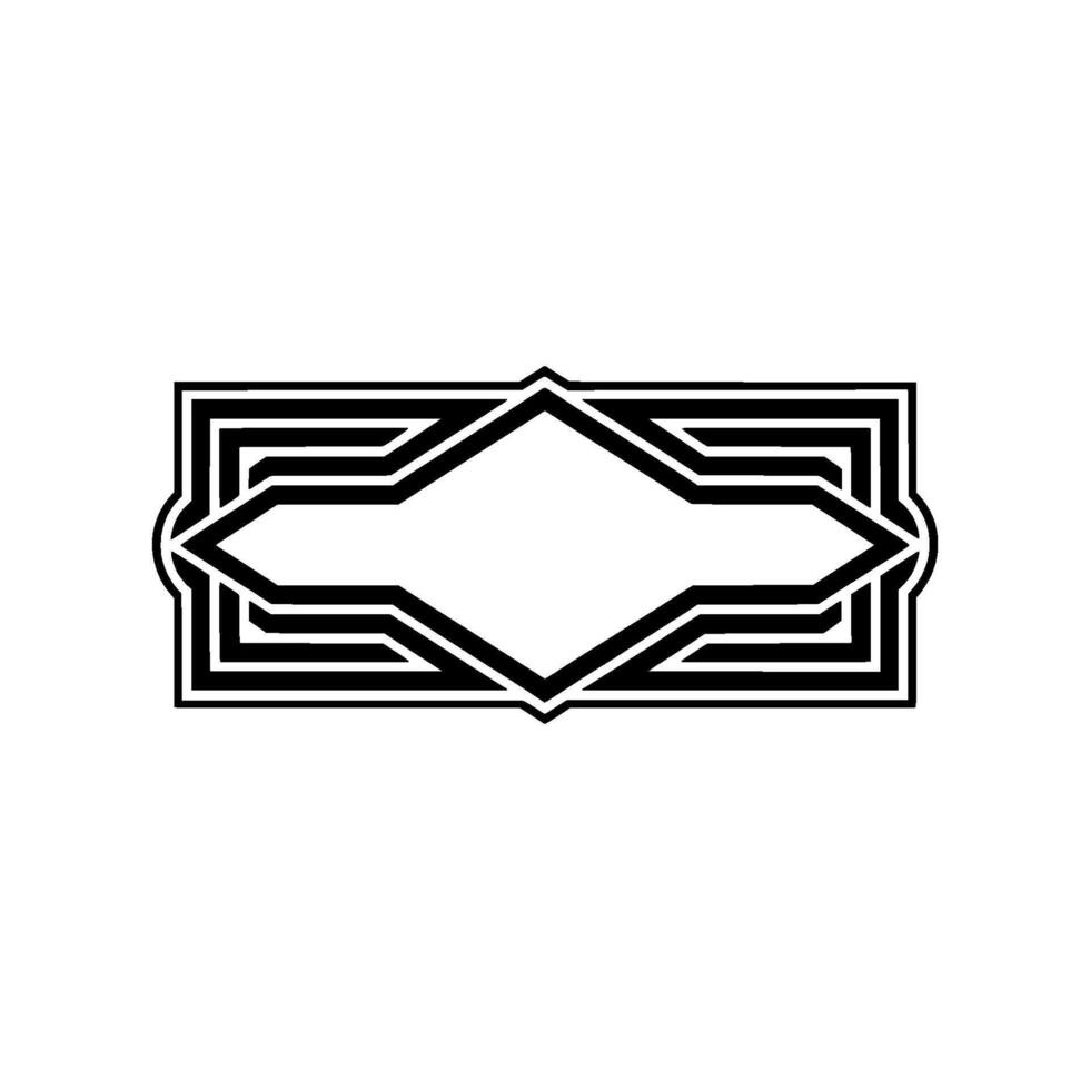 Art Deco Geometric Frame, Elegant, Minimalist Style - Art deco vector