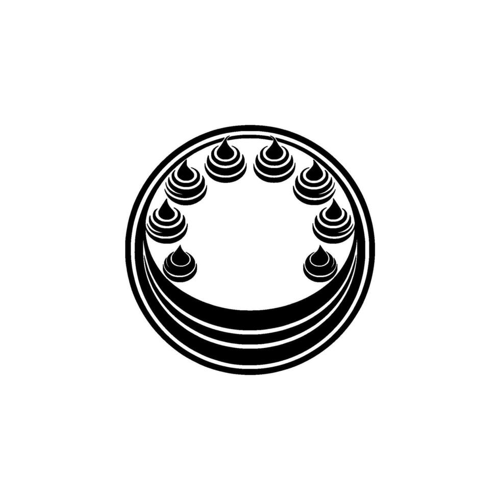 Minimalist Tribal Drum - Circular Rhythm vector