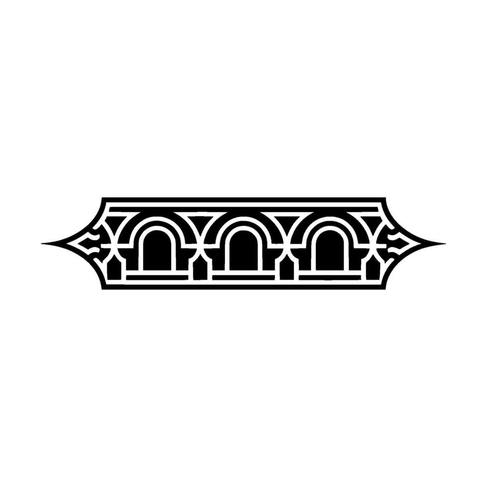 Art Deco Archway Ornament, Geometric Elegance - Art deco vector