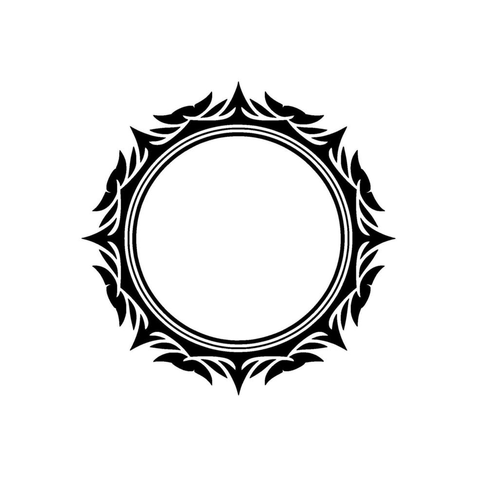 Intricate Tribal Frame, Elegant Border, Decorative Circle vector