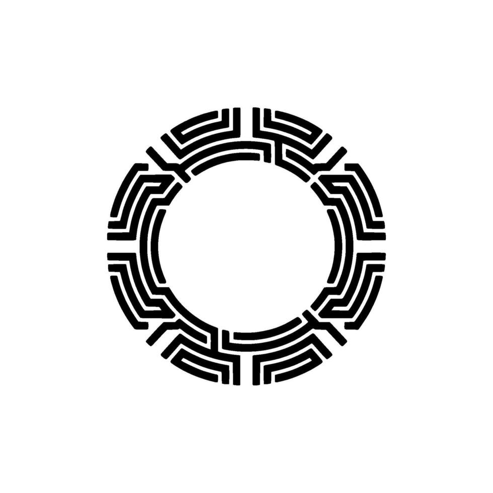 Geometric Circle Motif, Minimalist, Circular Pattern - Geometry - Mandala vector
