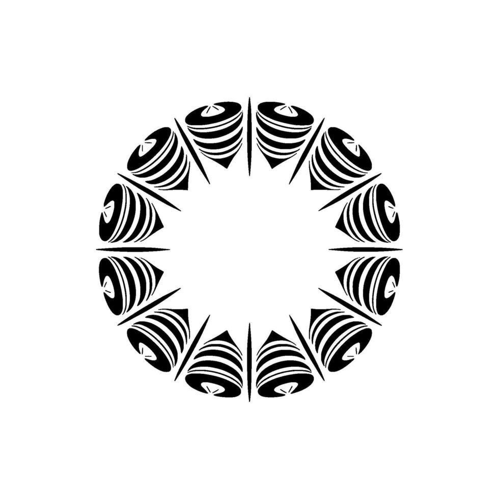 Abstract Circular Motif, Minimalist, Geometric Pattern vector