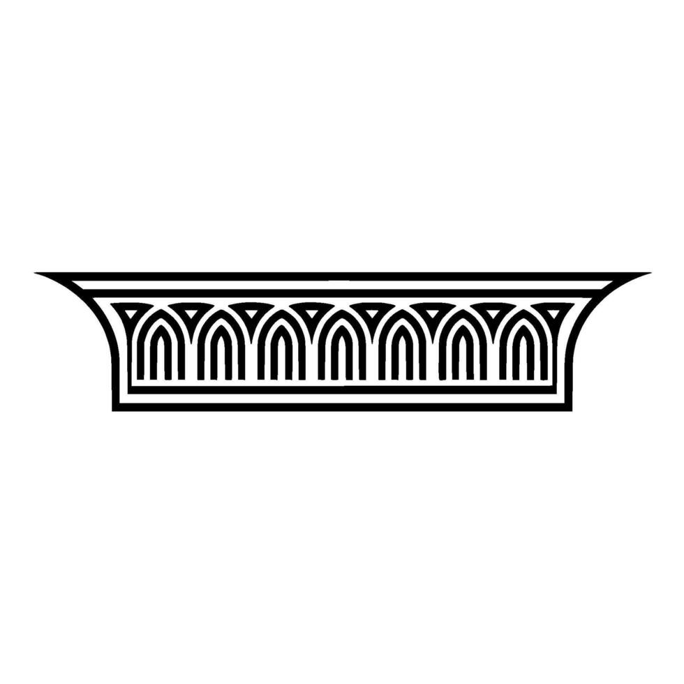 Art Deco Ornament, Geometric Border, Vintage Element - Art deco vector
