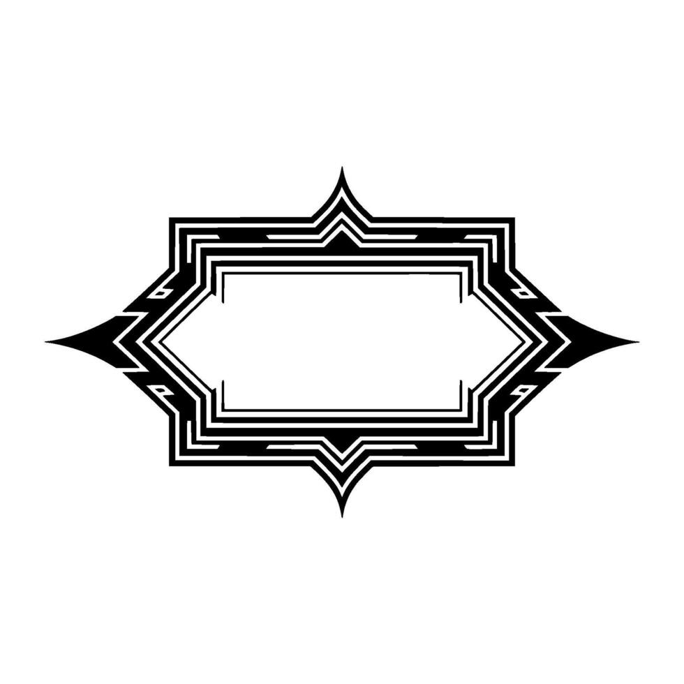 Art Deco Frame, Geometric Ornament, Elegant Border, Vintage, Stylized - Art deco vector