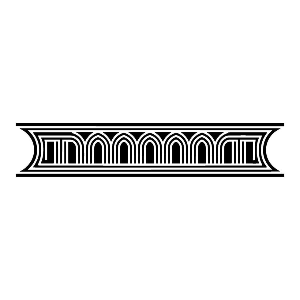 Art Deco Architectural Ornament, Linear - Art deco vector
