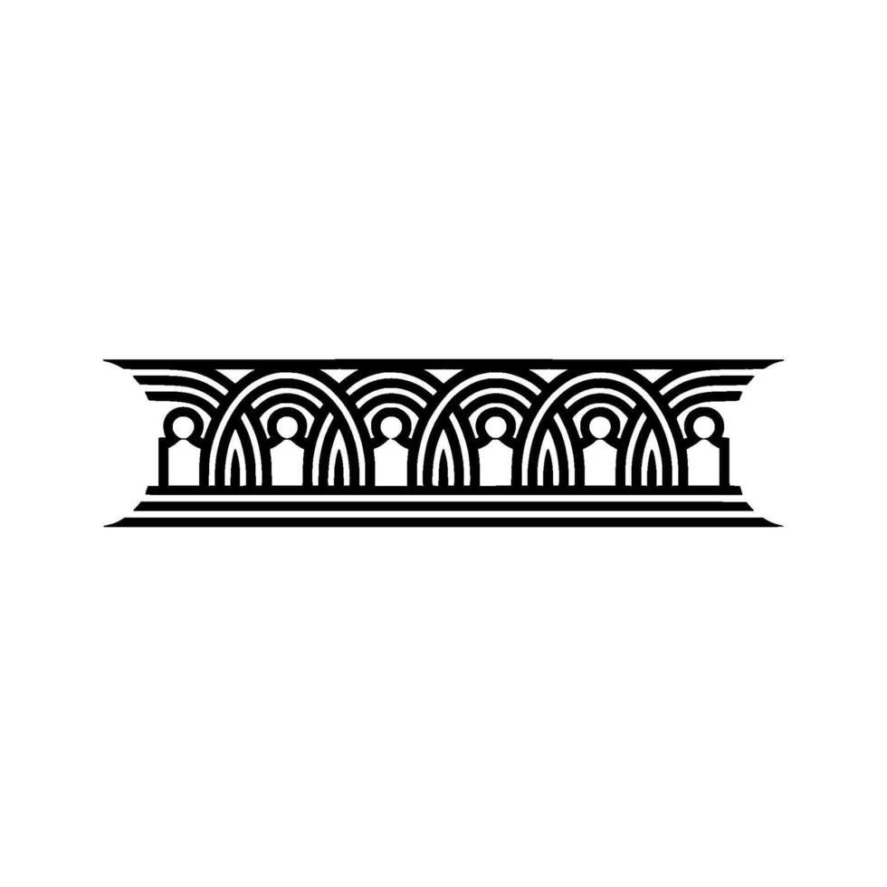 Art Deco Wave Border, Geometric Ornamentation - Art deco vector