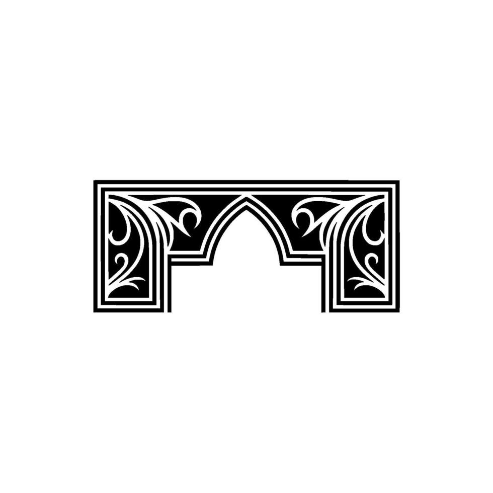 Ornate Arch Motif, Vintage Element vector