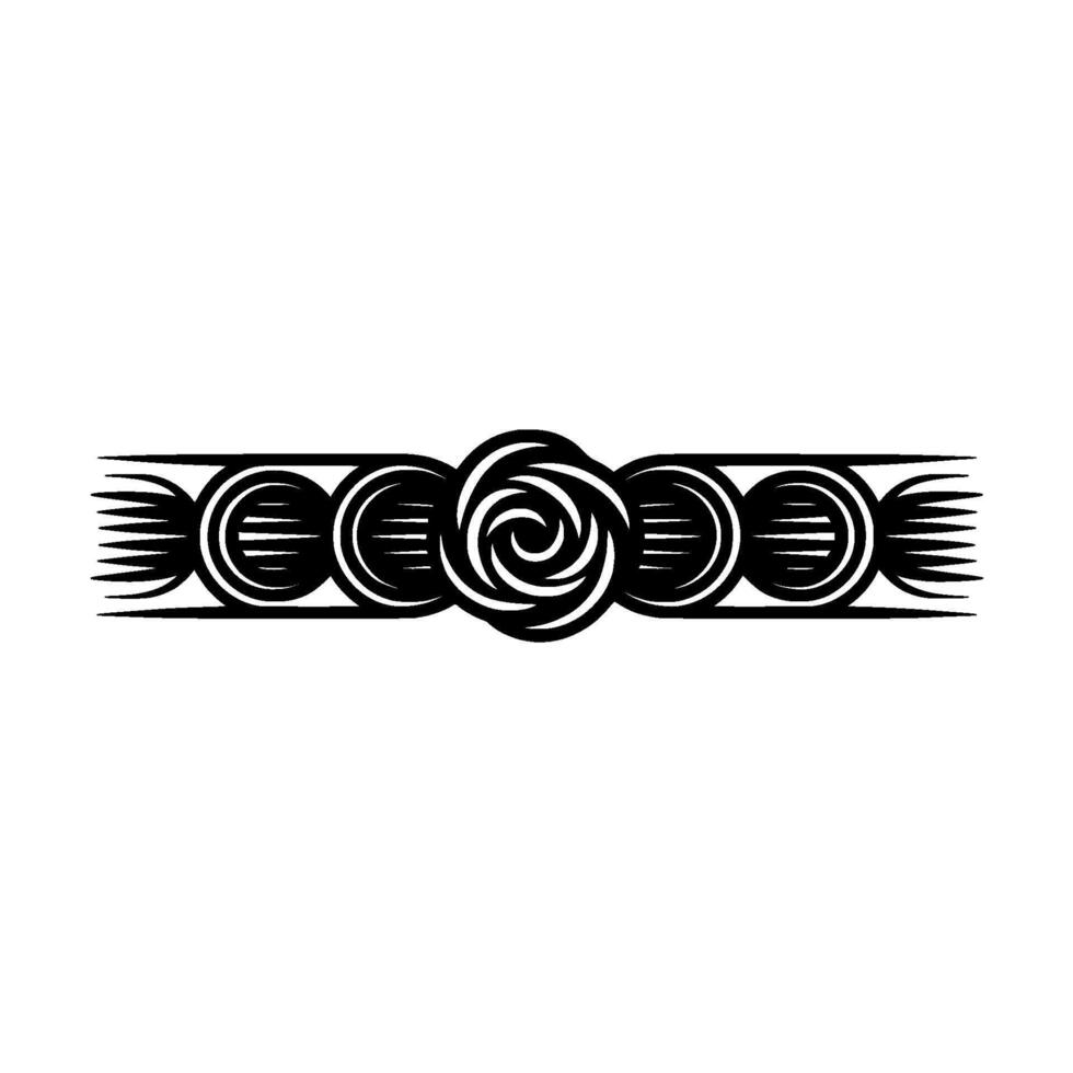 Spiraling Tribal Ornament, Minimalist vector