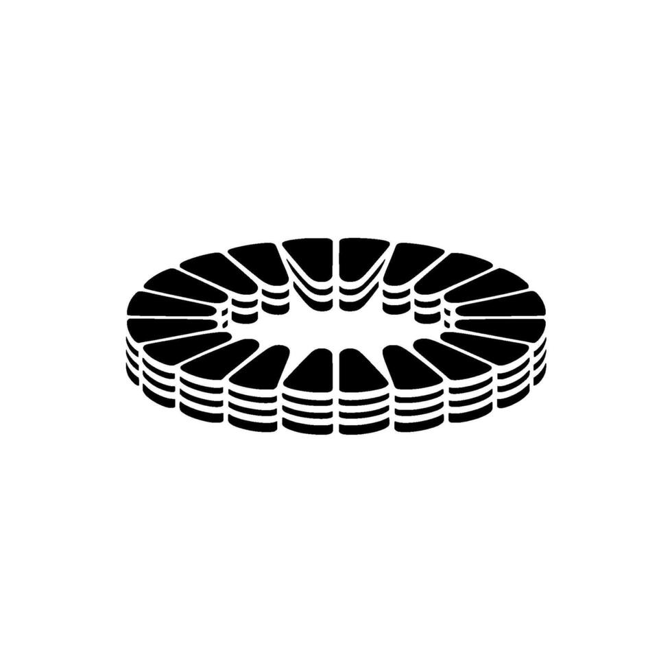 Abstract Radial Emblem, Minimalist, Circular Motif vector