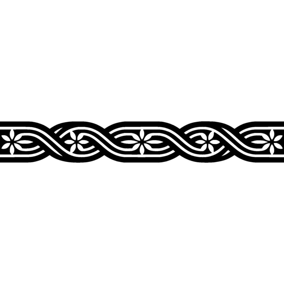 Intricate Celtic Knot Border, Vintage vector