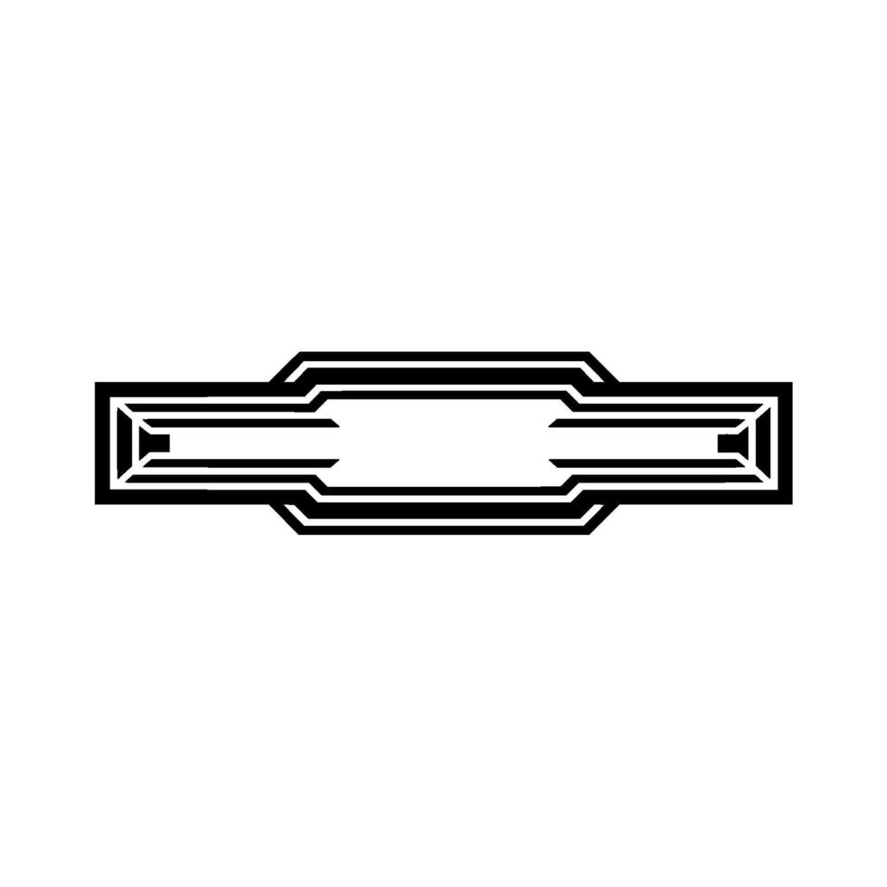Geometric Deco Border, Streamlined, Vintage Elegance vector
